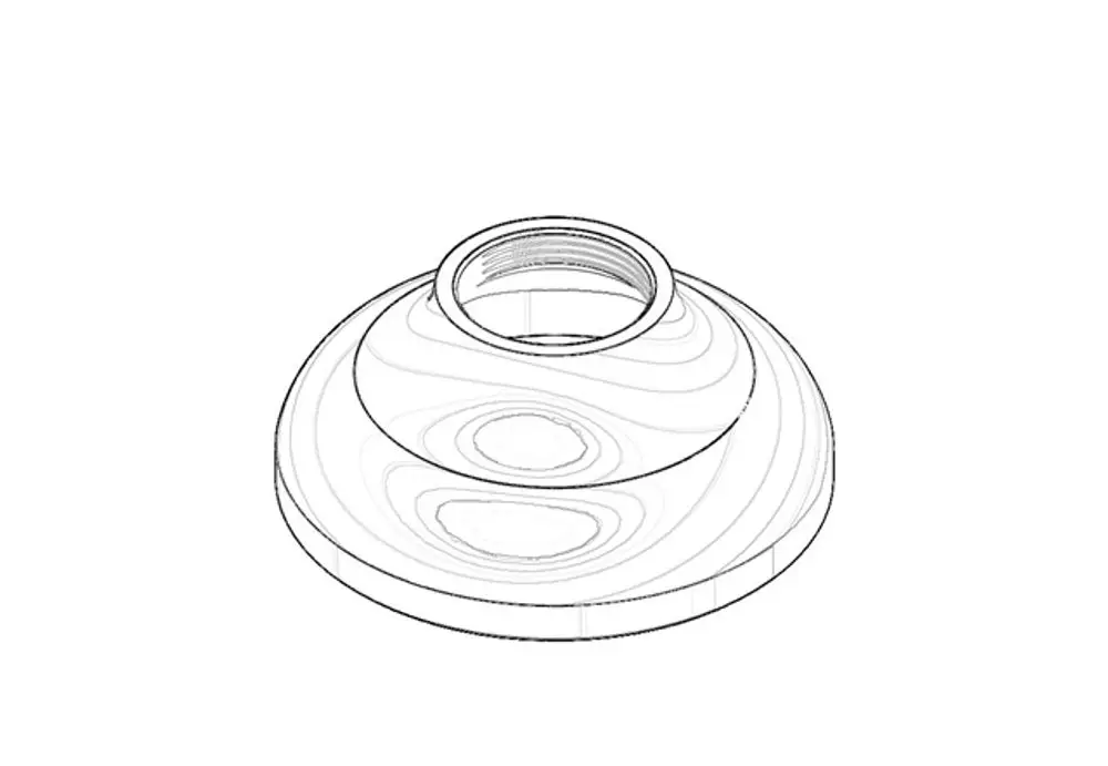 DORNBRACHT Rosette ERSATZTEILE 092739010 D. 70 x 31 mm Chrom, 092739010-00 Galeriebild 1